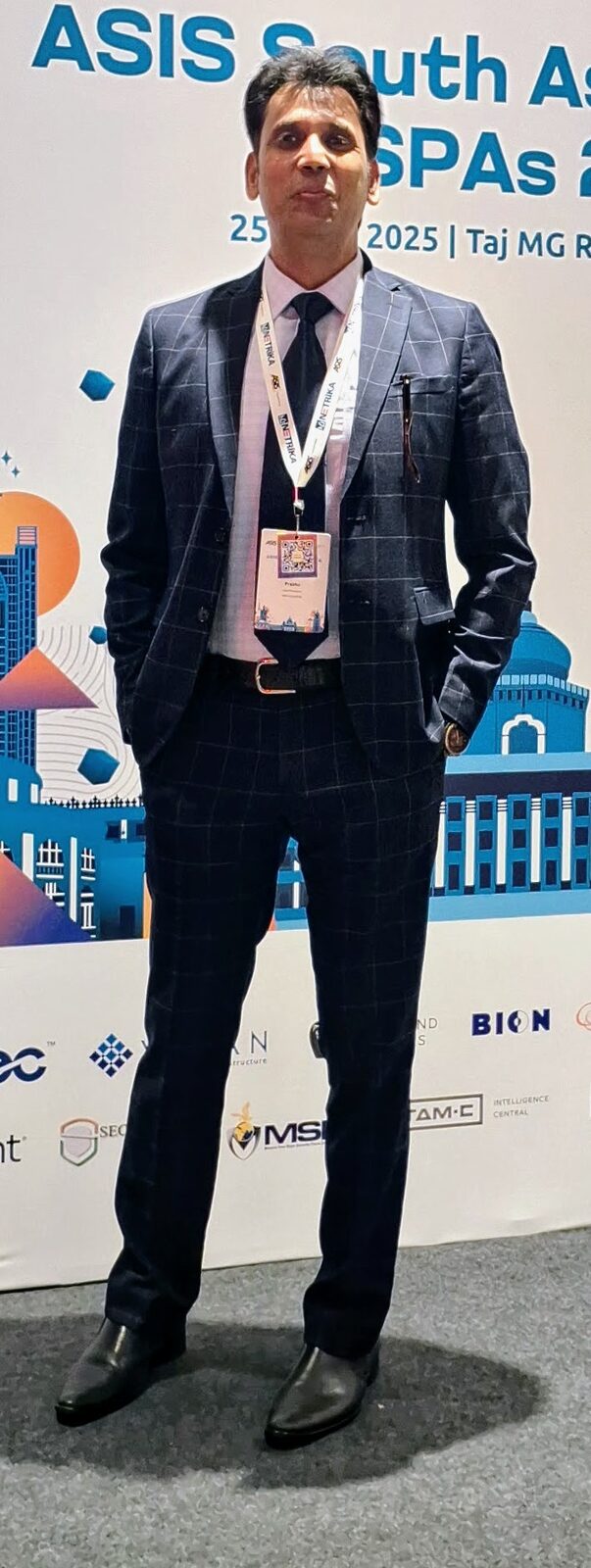 Capt. Prabhu at the ASIS South Asia 2025 conference, Taj MG Road Bengaluru.